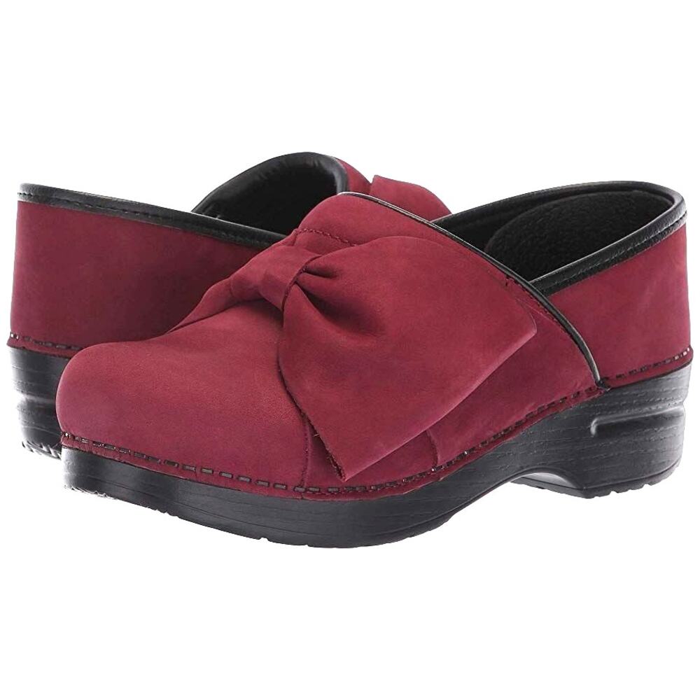 DANSKO Professional Suede Bow Clogs Sz 42 /  Nurse RN Safety Workwear Hospital
